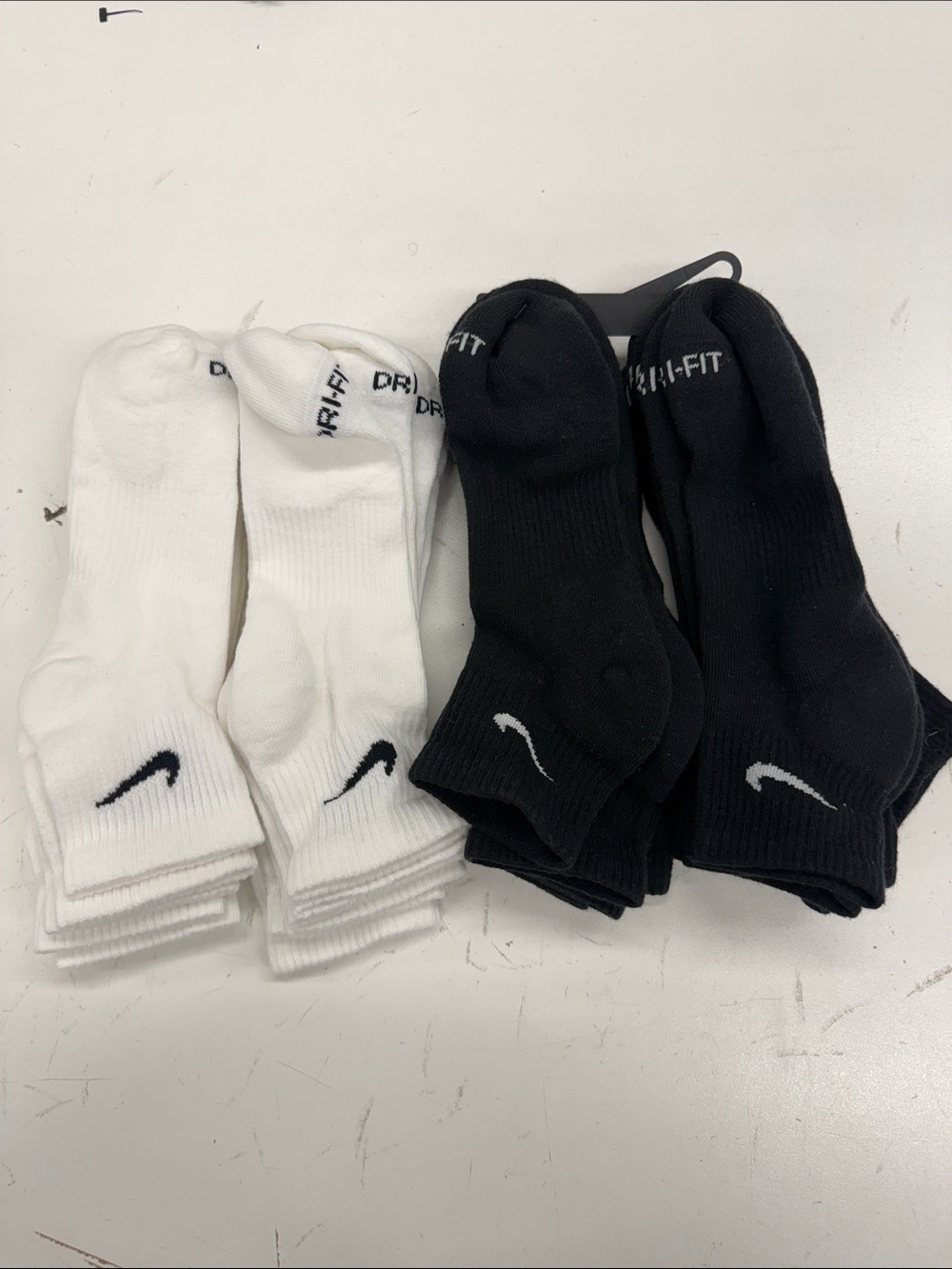 Nike Dri-FIT Ankle Everyday Plus Socks - Black & White (Multi-Pack) - 12 Pairs